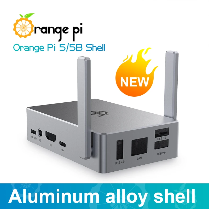 Orange Pi 5B 16G256G+5V4A Type-C Power Supply+Metal Case