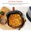 Air Fryer 4 Qt, 7 Cooking Functions Airfryer, 150+ Recipes on Free App, 97% less fat, Dishwasher-safe, Smart, Truffle Gray 4
