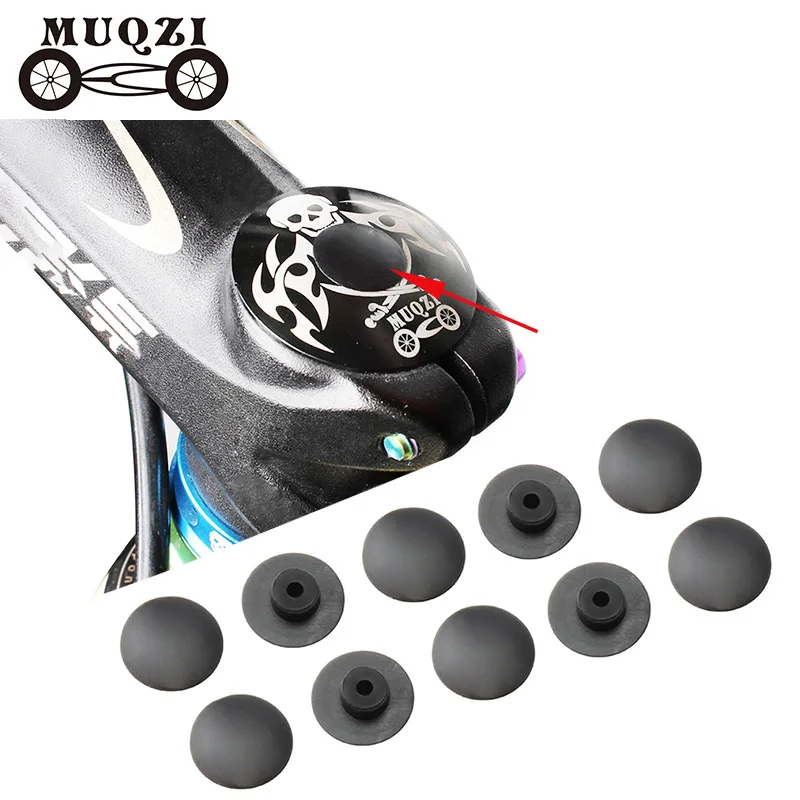 

MUQZI 10Pcs Bike M6 Headset Screw Cap bowl Set Screw Silica Gel Top Cap MTB Road Cycling Fixed Gear Folding Bicycle Accessories