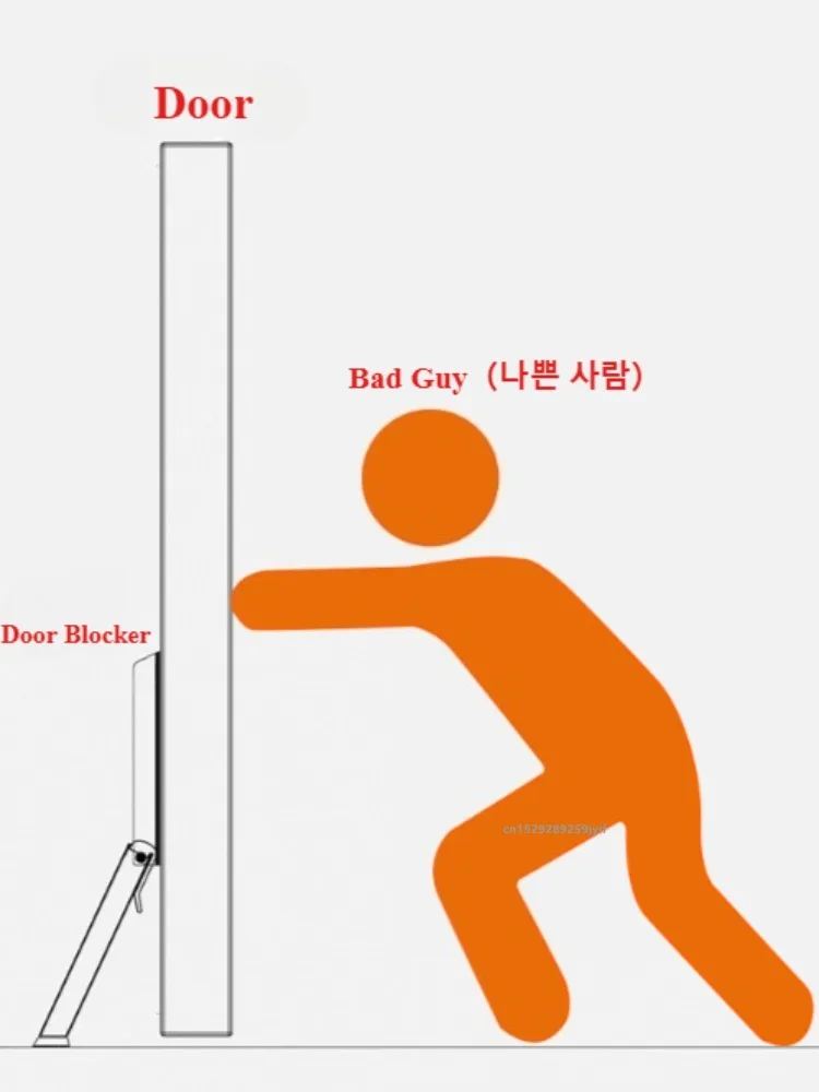 Durable Metal Door Stopper – Windproof, Anti-collision, Anti-slip, Self-Adhesive Door Holder
