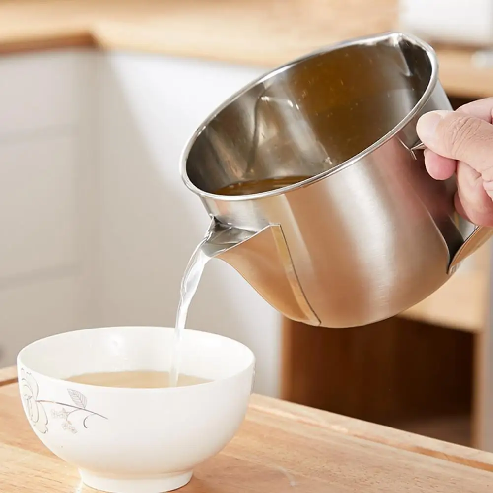 Versatile Oil Filter Kettle Non-slip Handle Convenient to Use Oil Strainer Pot Long Lasting Filter Kettle