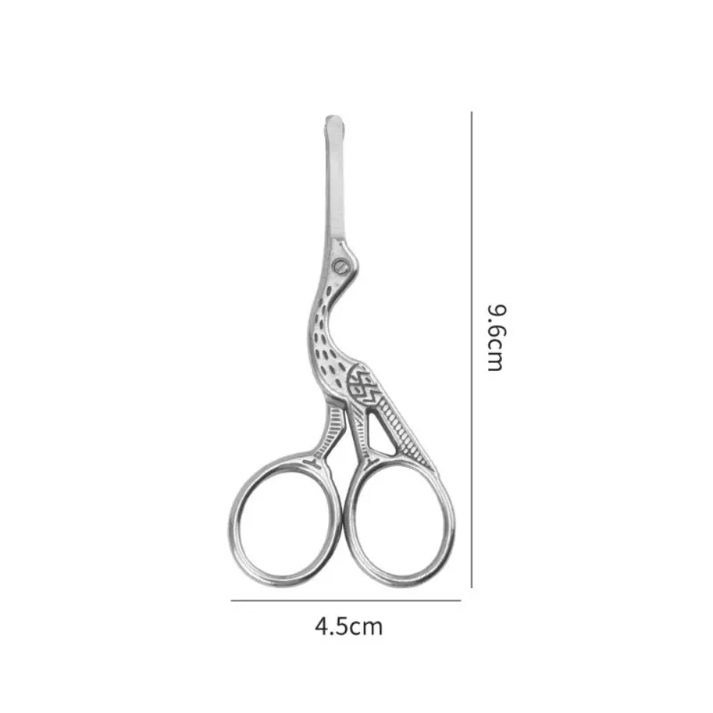 1pc 레트로 크레인 모양의 눈썹 트리머 가위 코 머리카락 빈티지 페이셜 메이크..