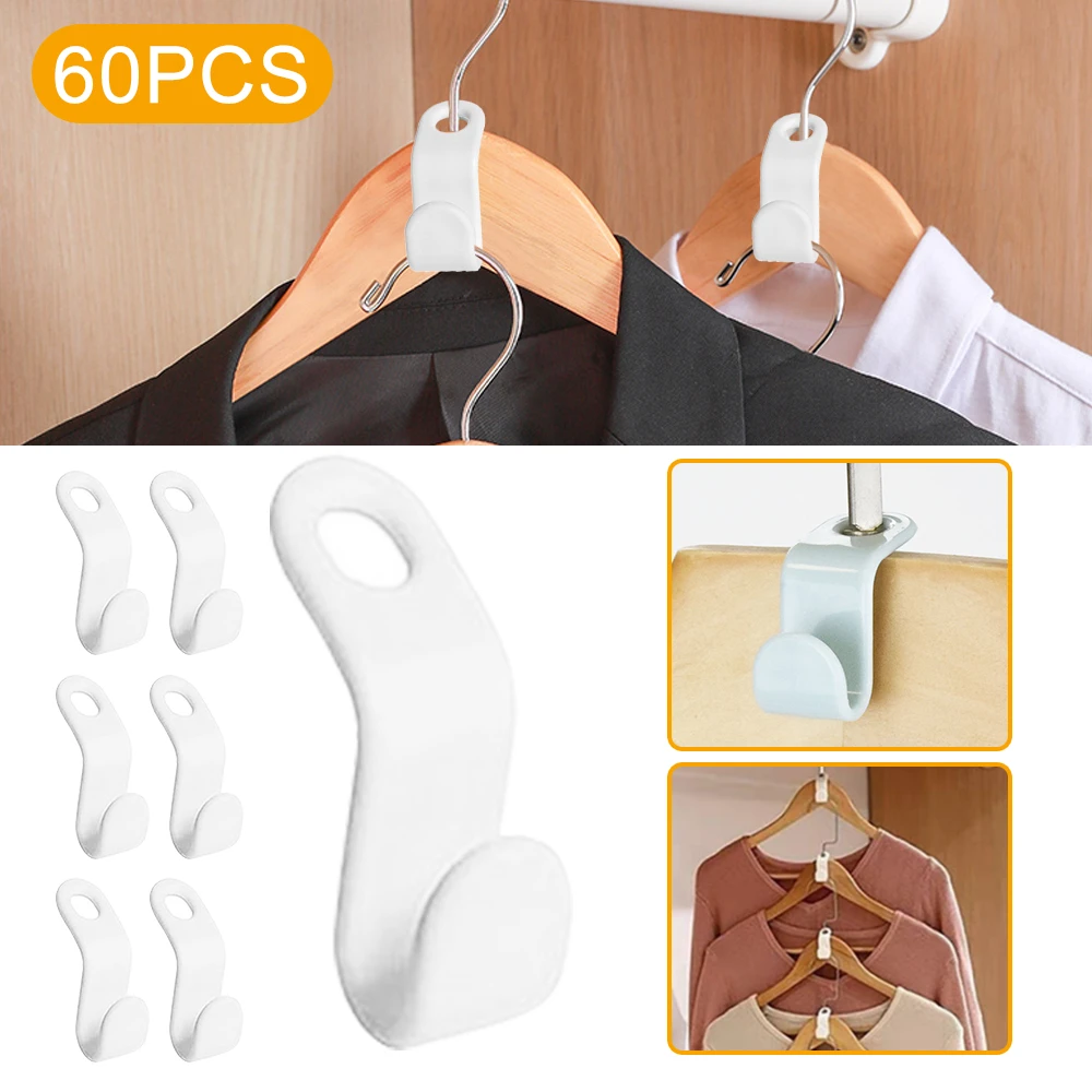 660pcs Clothes Hanger Connector Hooks White Cascading Hanger Hooks