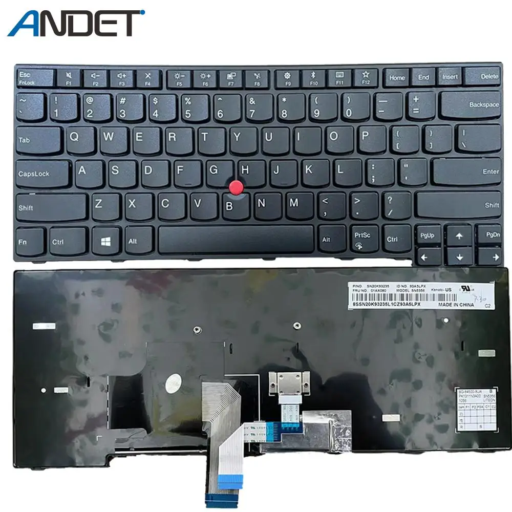 

New Original For Lenovo Thinkpad E470 E475 E470C Laptop English keyboard01AX080 SN20K93235