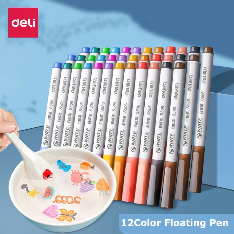 Deli Felt tip pen set 12/18/24 Color Washable felt sketch marker