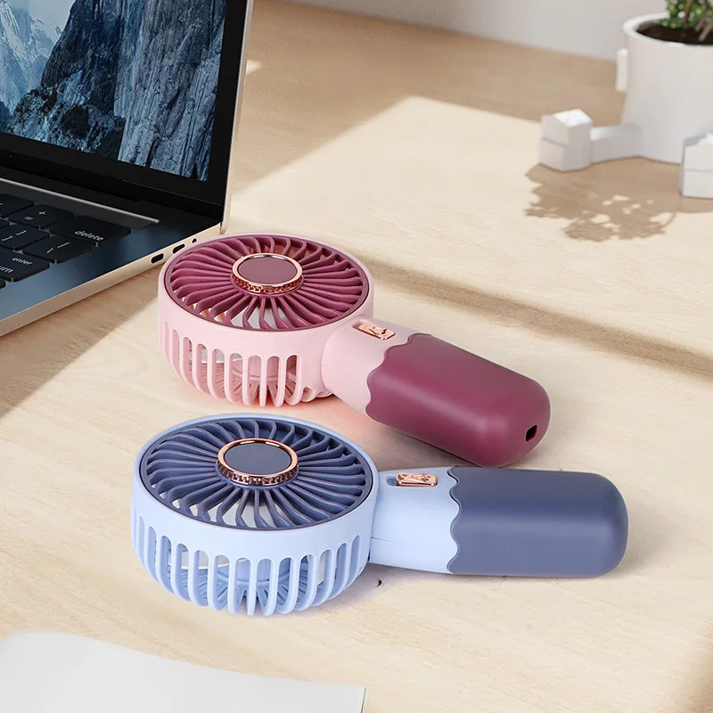 Portable 2-in-1 Mini Electric Fan with Rechargeable USB and Mobile Phone Stand Function