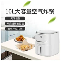 10L Smart Electric Air Fryers Large Capacity Automatic Household Multi 360°Baking LED Touchscreen Deep Fryer Without Oil 220V 2