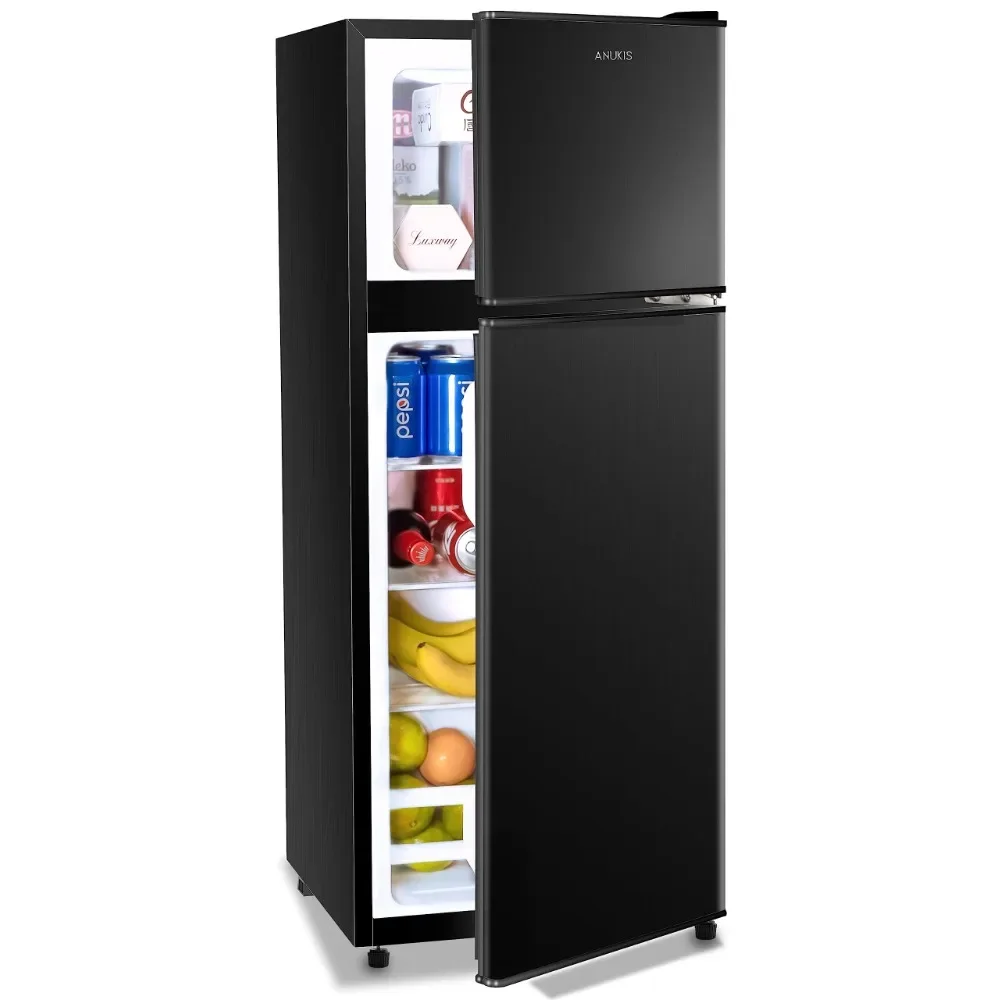 Anukis Compact Refrigerator 4.0 Cu Ft 2 Door Mini Fridge with Freezer For Apartment, Dorm, Office, Family, Basement, Garage frigidaire 1 6 cu ft moonbeam retro fridge with side bottle opener for the office dorm room or cabin new