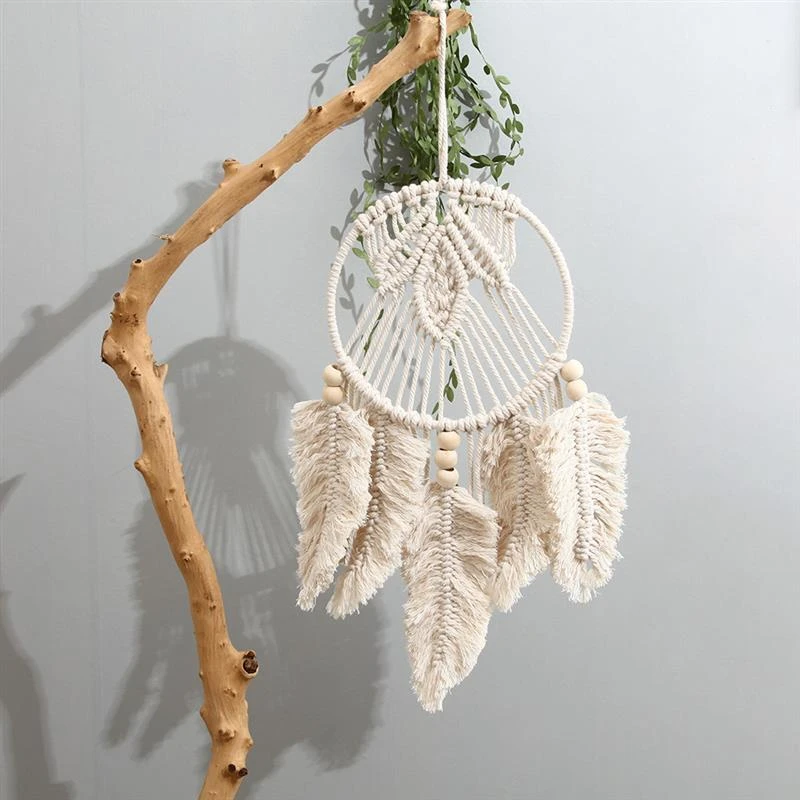 10PCS DIY Dream Catcher Bamboo Ring Round Wooden Hoop Crafts Tools