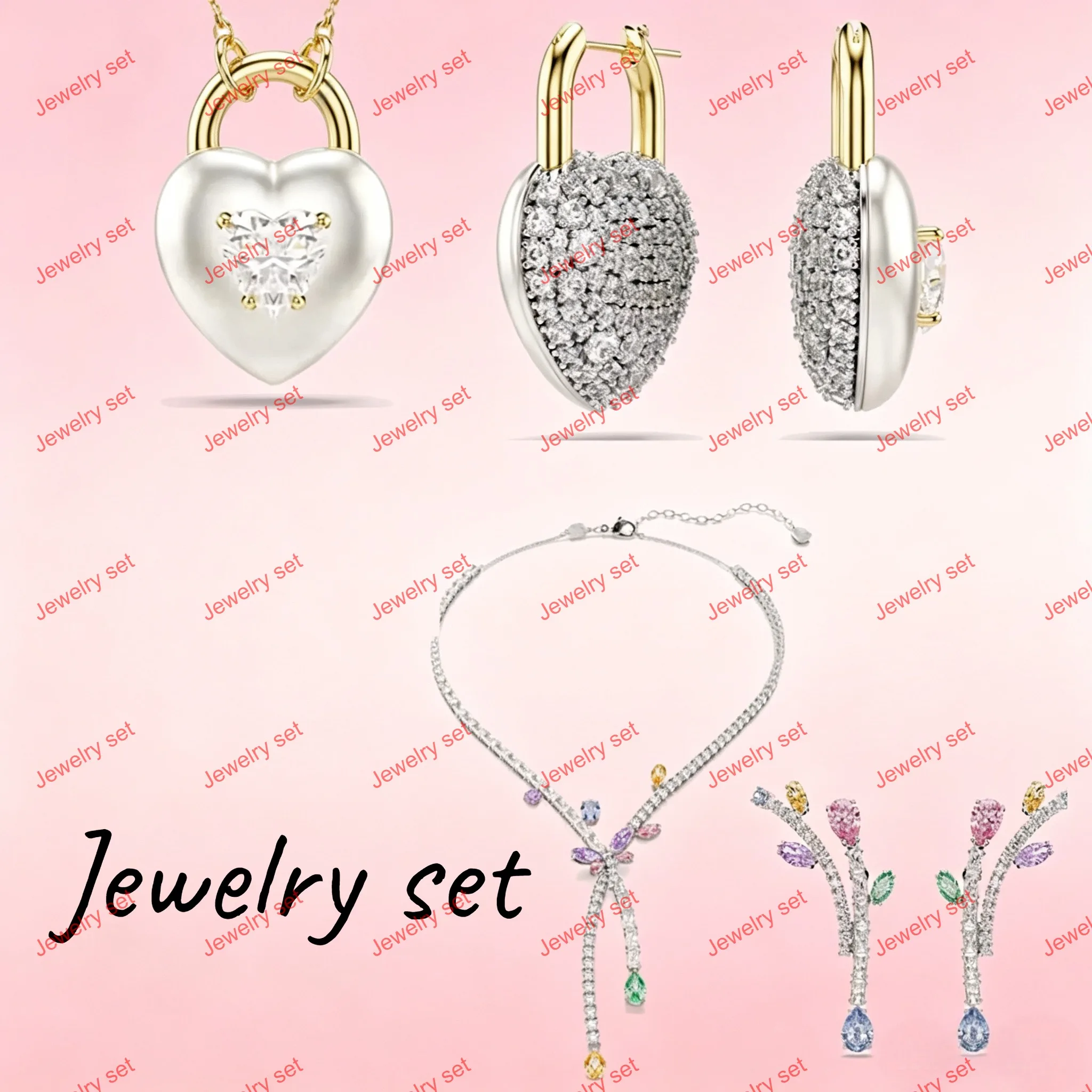 2026 High Quality Shiny Luxury Brand Fine Jewelry Sets Exquisite Fine Fashion Party Gifts for Women New Christmas Ornaments