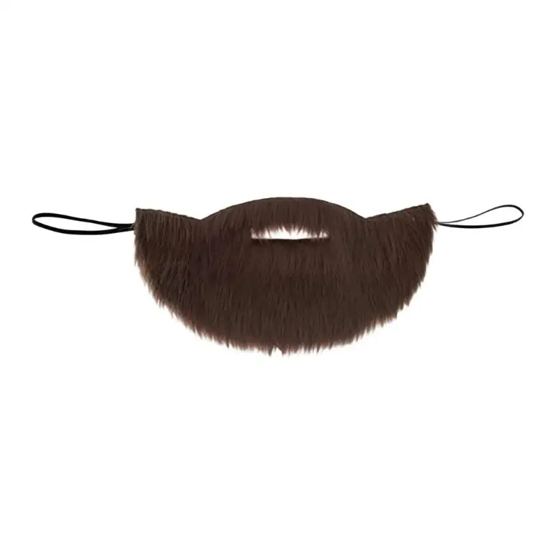 39BB Accessorio per barba da palcoscenico per costume da barba Marrone, effetto capelli, per feste cosplay e styling dei - immagine 2