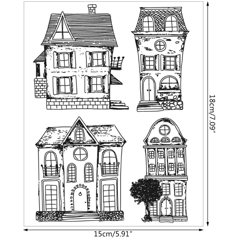 House Silicone Clear Seal Stamp DIY Scrapbooking Embossing Photo Album Decorative Paper Card Craft