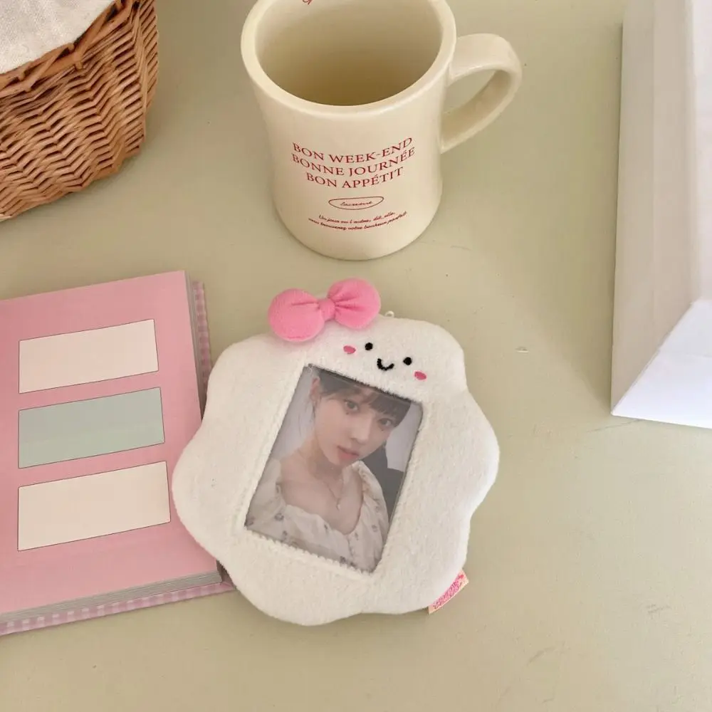 Animal Shape Cartoon Plush Card Holder Cute INS Photo Protector Case Creative Sweet Star Chasing Pendant Keychain Meal Card