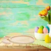 Wooden Pallets Rabbit Ears Egg Tray Child Platter Easter Food Trays Bunny Serving 6