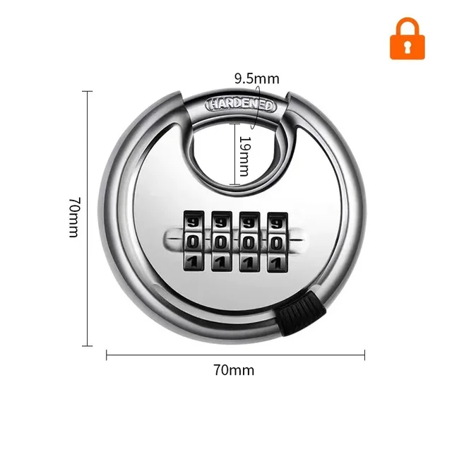 4 Digitals Code Password Combination Stainless Steel Lock Padlock Security Hardware Accessories Waterproof Smart Padlock 6
