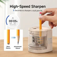EAGLE Automatic Electric Pencil Sharpener, 5S Fast Sharpening for 6-12mm All Shapes Pencils Home School Office Art Studio 4