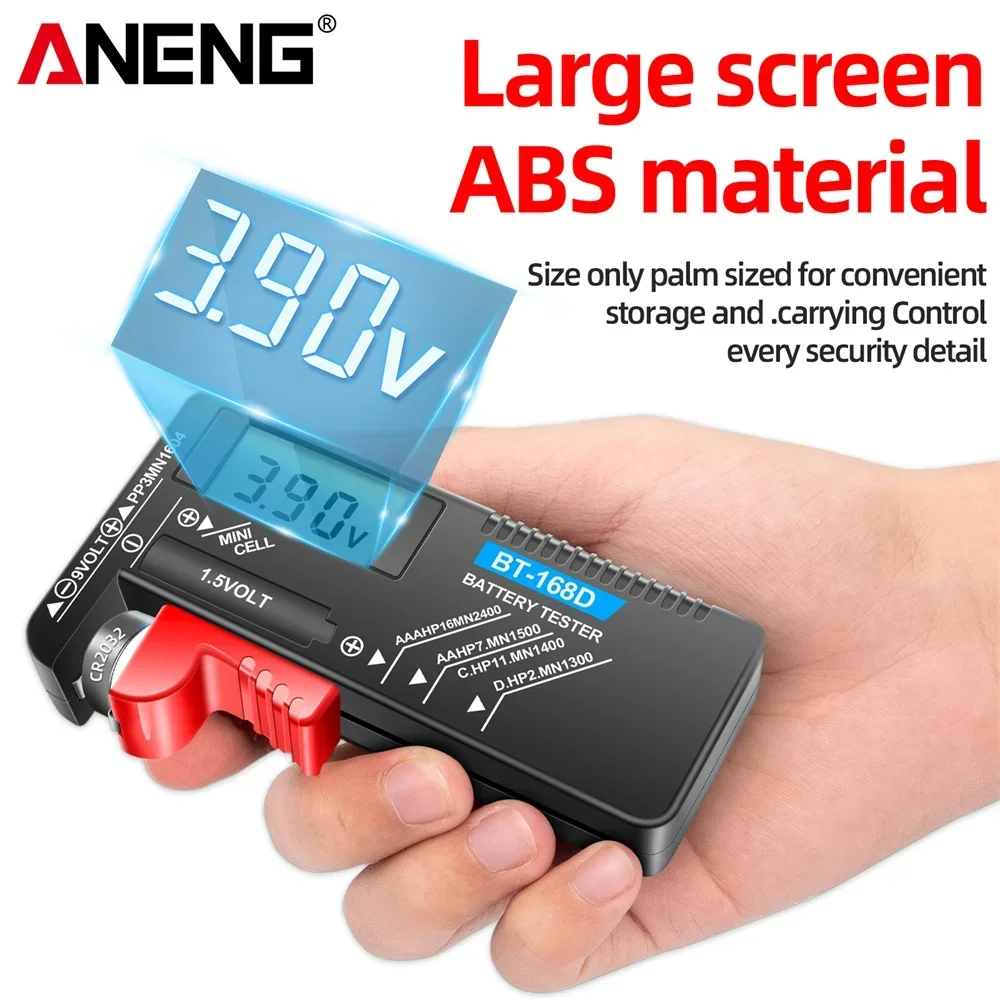 배터리 테스터 BT-168 PRO 포인터/디지털 디스플레이 배터리 체커 ANENG BT-168 /BT-168D 볼트 범용 AA AAA 9V 1.5V 테스트 도구