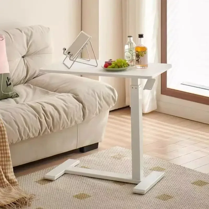 Overbed Bedside Sofa Table Adjustable Height Mobile Desk Hidden Wheels Laptop Stand Living Room Standing Table Practical Room
