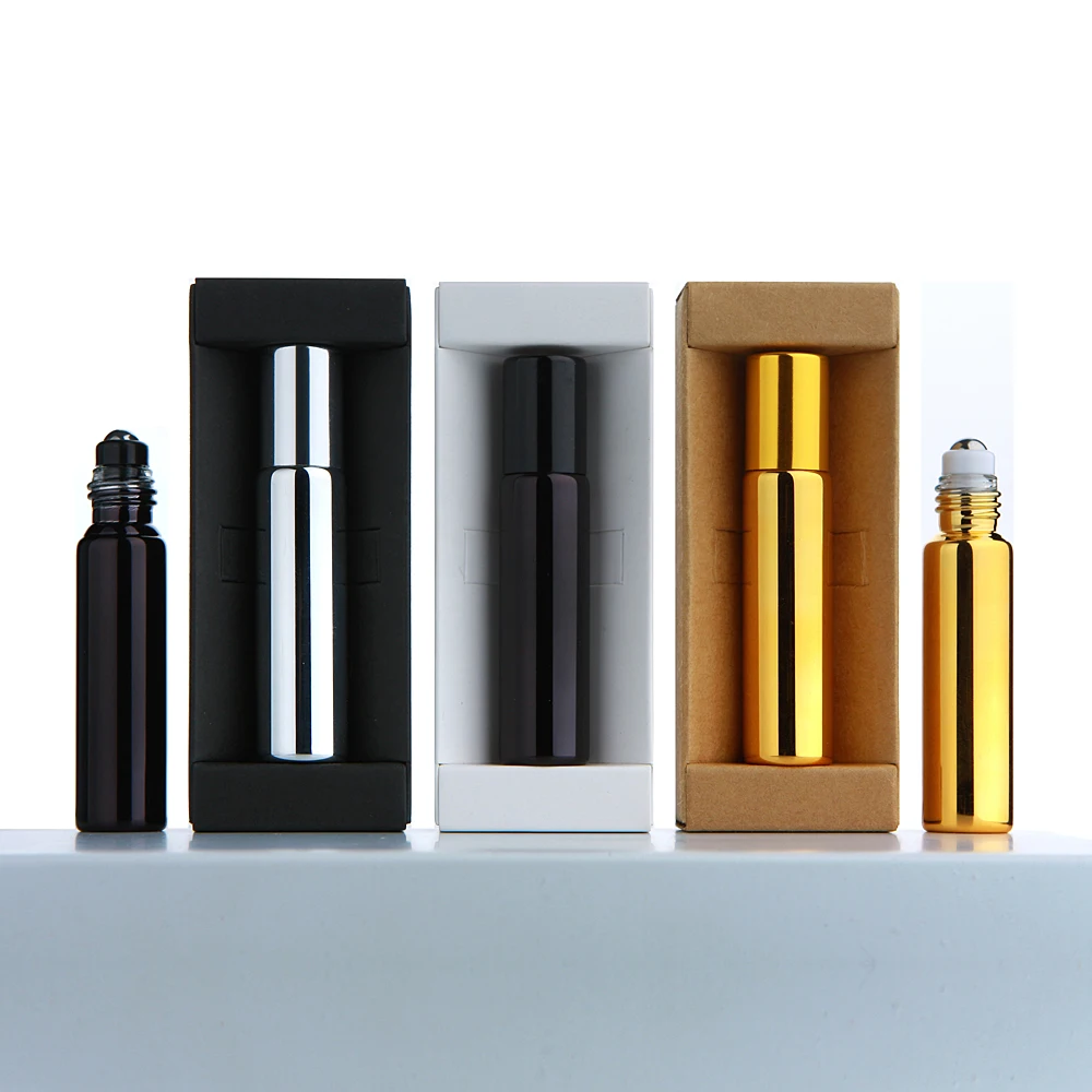 50 teile/los 10ml ätherisches öl flasche mit box nachfüllbare rolle auf roller parfüm flaschen mit paket box custom logo zahlen extra – Detail 8