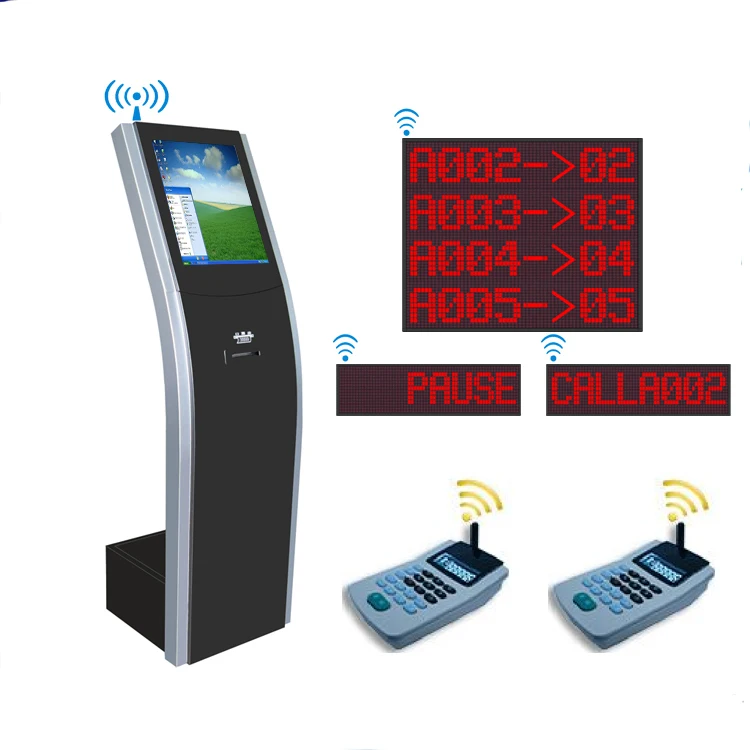 

17 19 inch Printer Touch Screen Queue Calling System Kiosk