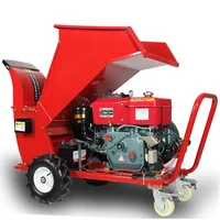 driven tractor diesel engine small wood chipper 1