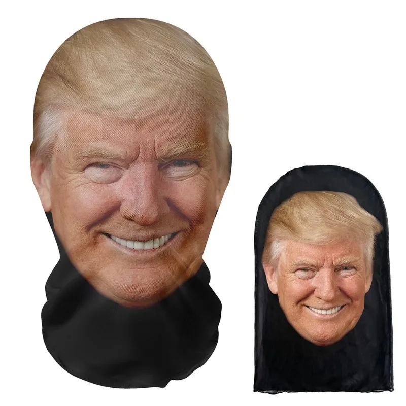 Kobe, James, Donald Trump，Curry facial performance parody prank headgear, full face 3D face mask, balaclava hat, party mask 3