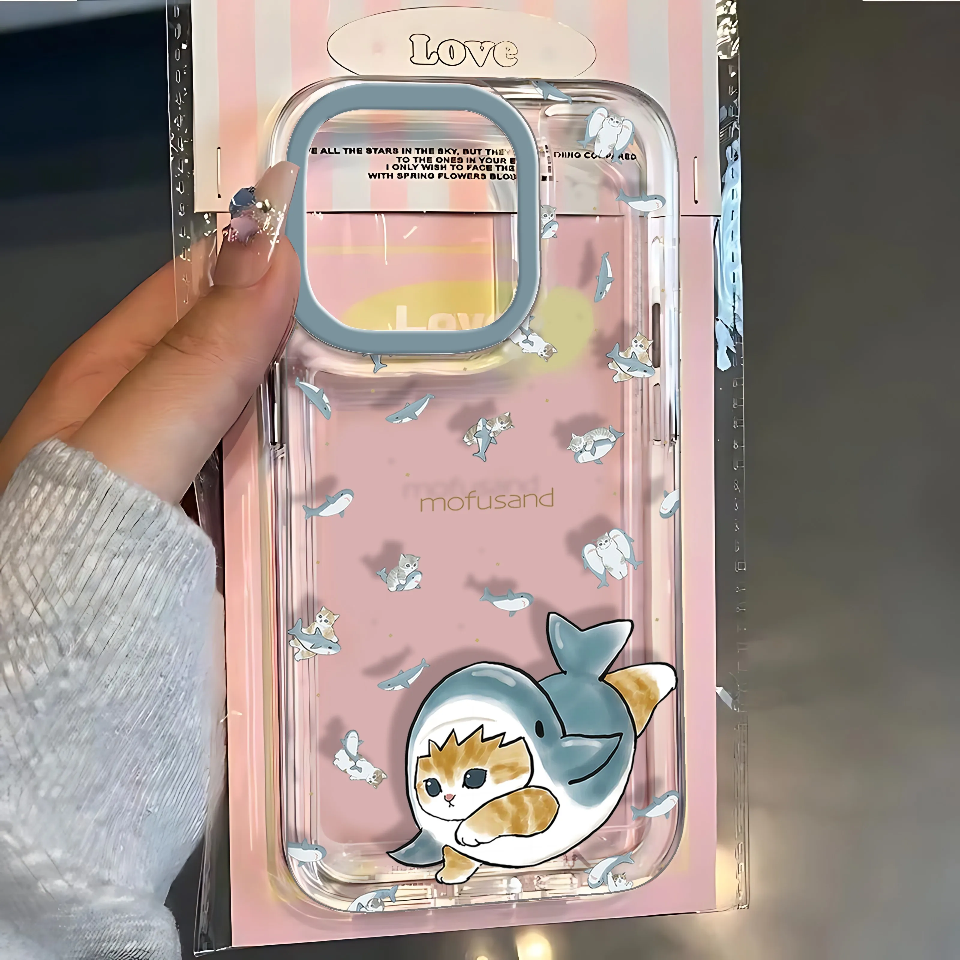 Adorable Mofusands Cat Clear Space Phone Case Cover