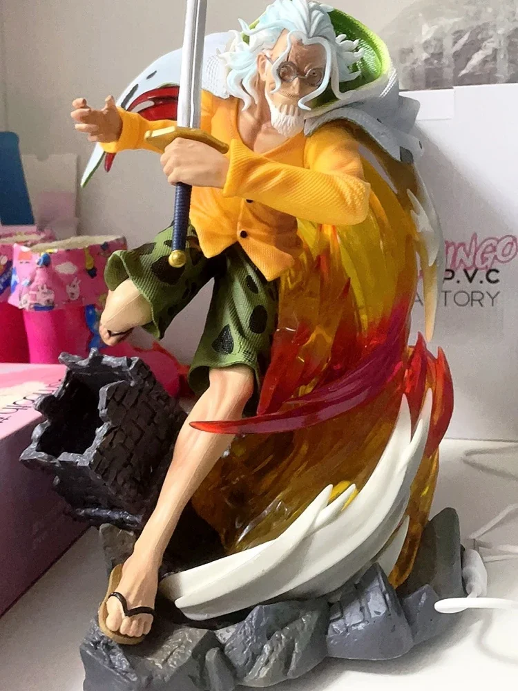 

30cm One Piece Anime Figure Silvers Rayleigh Model Dolls Figurine Pvc Action Figure Collection Room Decora Adult Kids Toys Gifts