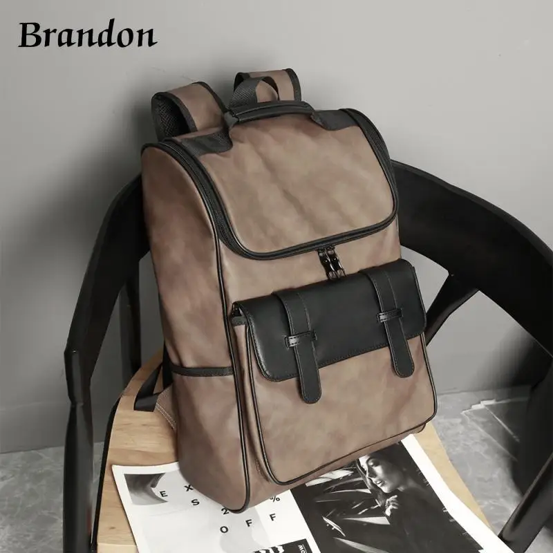 

Высококачественный мужской темпераментный классический ретро рюкзак нишевой Повседневный модный универсальный рюкзак практичная Студенческая сумка