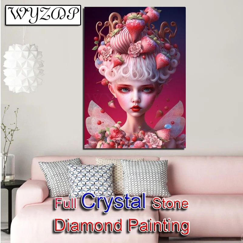 

5D 100% Crystal Diamond Painting Girl Square Mosaic Embroidery Stitch Kits Crystal Diamond Art Home Decor Free shipping 20231017
