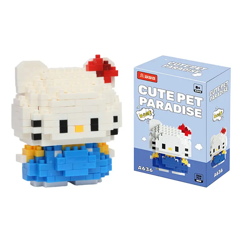 99 style SANRIO Hello Kitty Building Blocks Cartoon Figures Kuromi Bricks My Melody Children's Assembly Toys Cinnamoroll Gift - Image 25