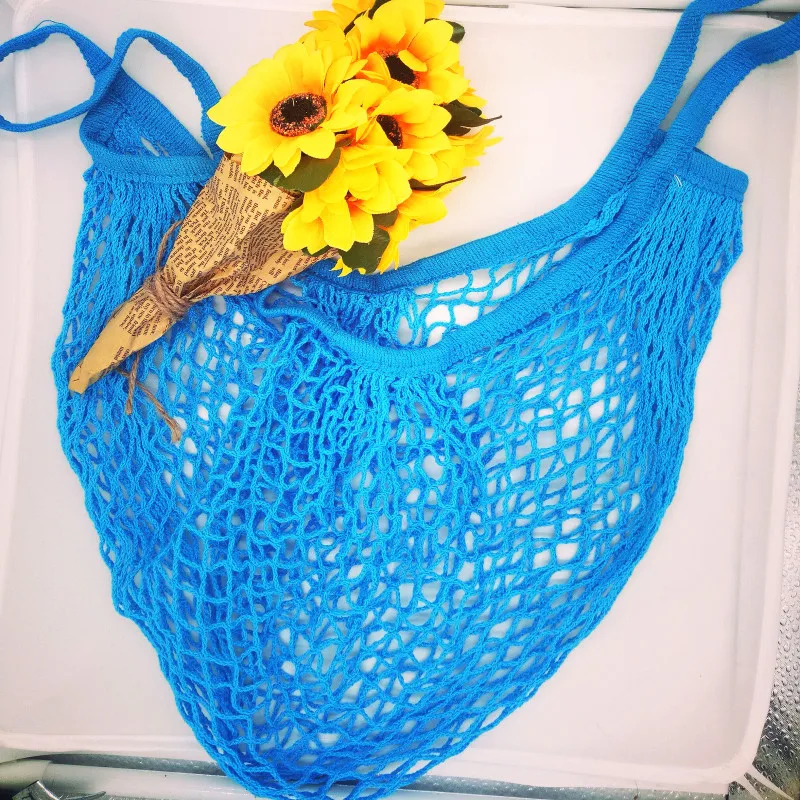 Eco-Friendly Reusable Cotton Mesh Shopping Tote Bag