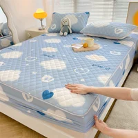 1pc Printed Mattress Cover, Skin Friendly, Comfortable, Antibacterial Fitted Sheet Mattress Protective Cover,For Bedroom Bedding 3