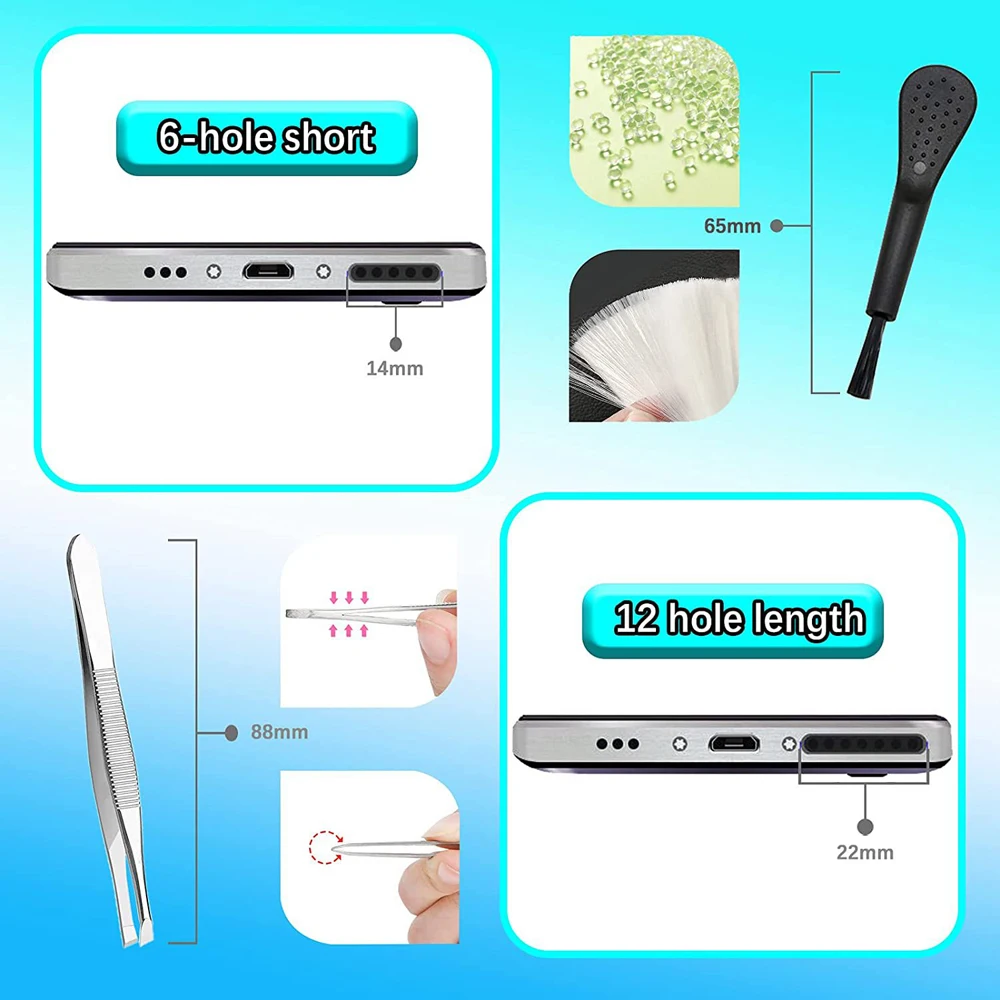 1-50pc niversal Mobile Phone Speaker Dust Mesh Sticker Type C Dust Plug for Samsung Xiaomi Redmi Huawei Net Speaker Cleaning Kit — view 5