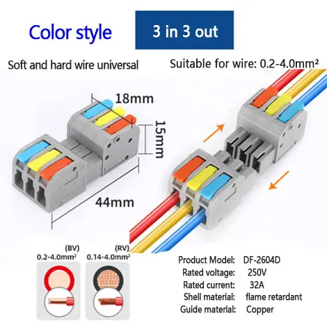 Color 3 in 3 out