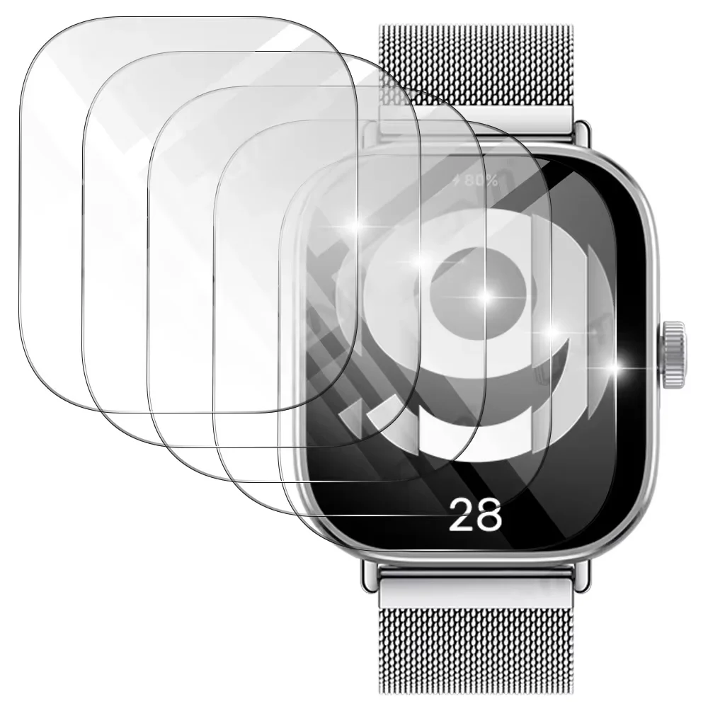 Premium Tempered Glass Screen Protector for Smart Watches - Clear HD Protective Film