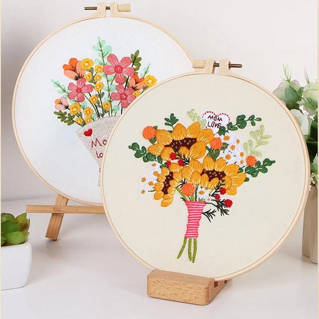 DIY Bouquet Series Embroidery Kit Flowers Plants Pattern Cross