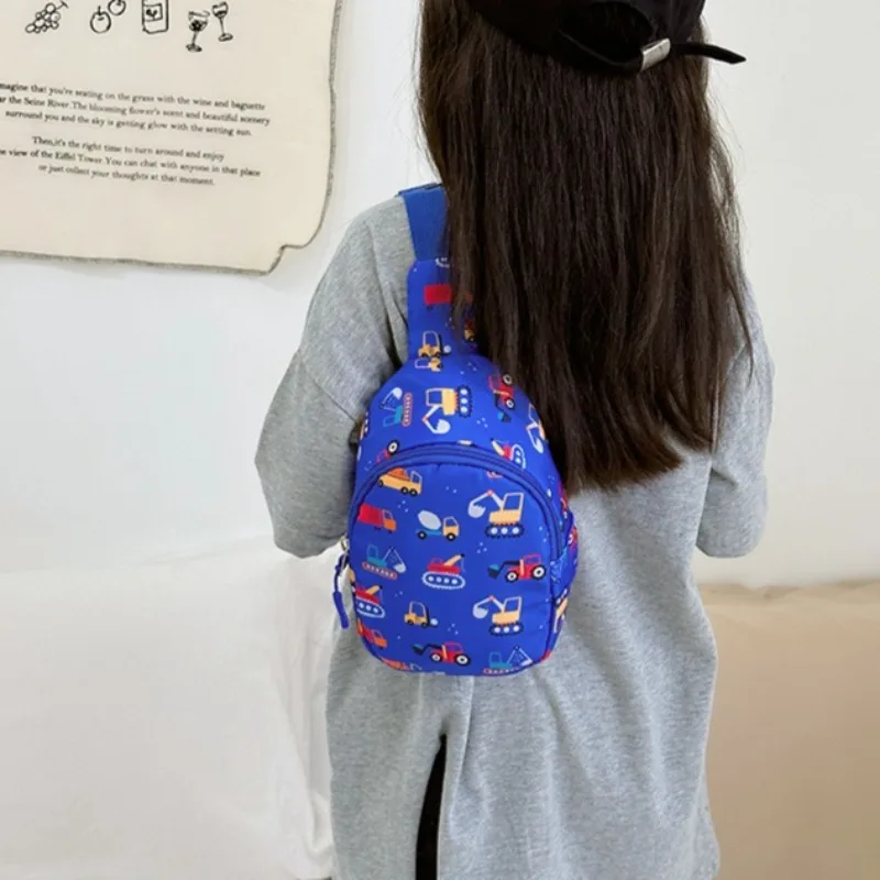 Friends Children Bag Cute Cartoon Dinosaur Car Family Kids Chest Bag Kindergarten Light Crossbody Bags Halloween Christmas Gift
