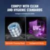 Nugget Ice Maker, 62lbs in 24 Hours, Auto Dispense Self Cleaning Countertop Nugget Ice Dispenser for Home Kitchen Office , 6lbs 4