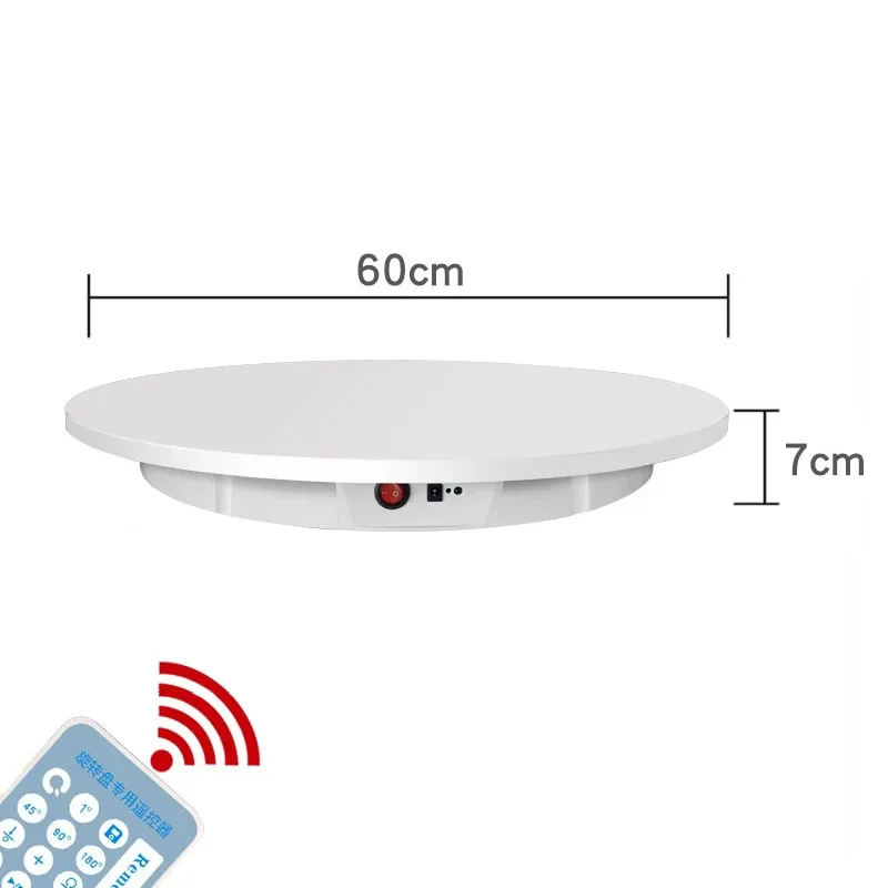 電気回転式ディスプレイスタンド,リモコン付き 360 °角度調整回転, 60cm Amazon｜電動回転台 リモコン付き ターンテーブル リモコン電動回転台