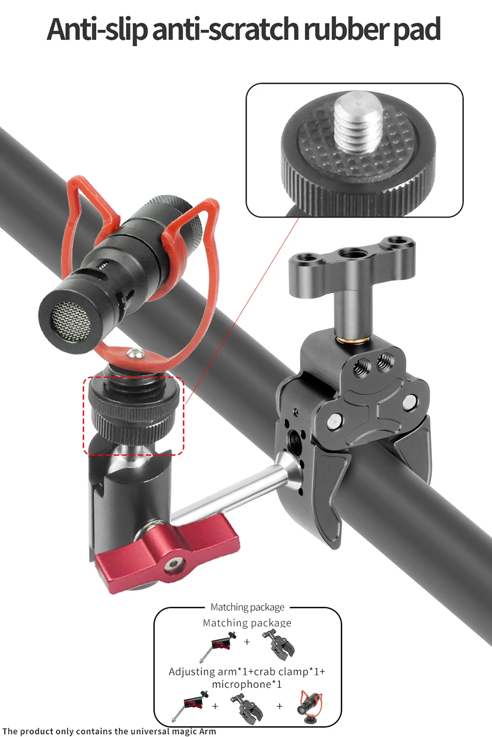 360 Tripod Magic Arm Mount Adapter Dual Ballhead 1/4"Screw Articulating Connecto
