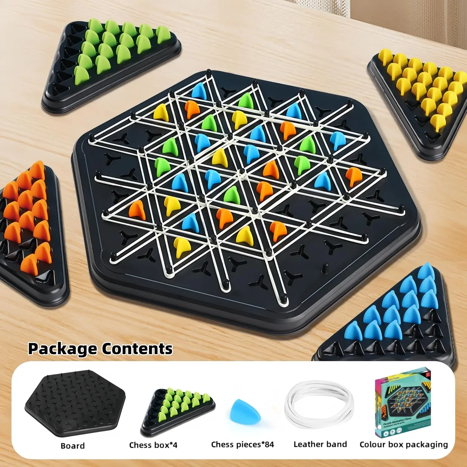 Chain Triangle Board Game Toy Educational Board Game for Boys & Girls Ages 8-12 Perfect for Family Nights Parties & Gifts