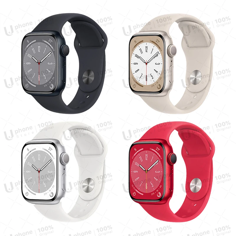 2022 NEW Apple Watch Series 8 41mm / 45mm Apple Watch S8 Aluminum Case with  Sport Band iOS SmartWatch
