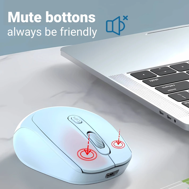 【Big-promotion】 Bluetooth Wireless Mouse Rechargeable Computer Laptop Gaming Mouse 2.4G Optical Dual Mode Long Life for Win Mac.