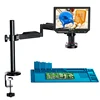 Elikliv EM4K Flex 4K Digital Soldering Microscope 2000X 10.1" HDMI Microscope for Electronics with Boom Arm Stand Ring Light 1
