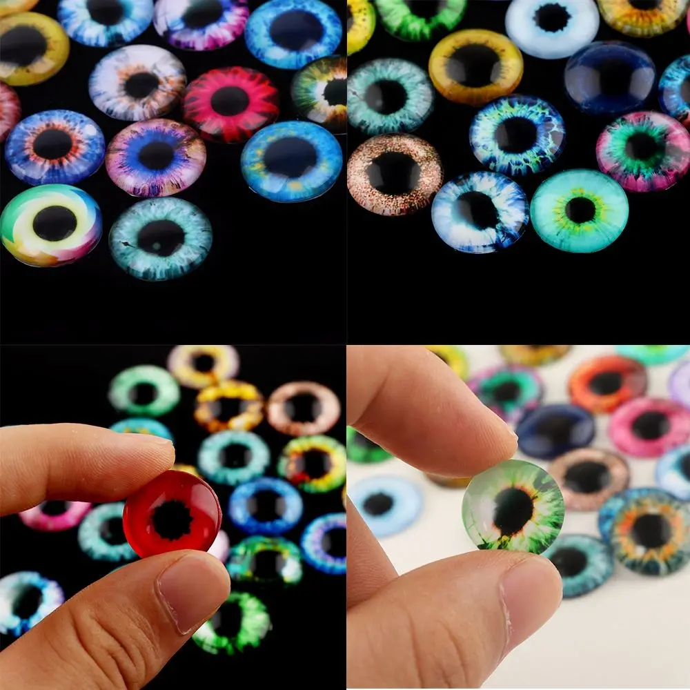 20Pcs Plastic Glass Dolls Eyes DIY Crafts Eyeballs Funny for Children Toys Dinosaur Animal Eyes Time Gem Accessories