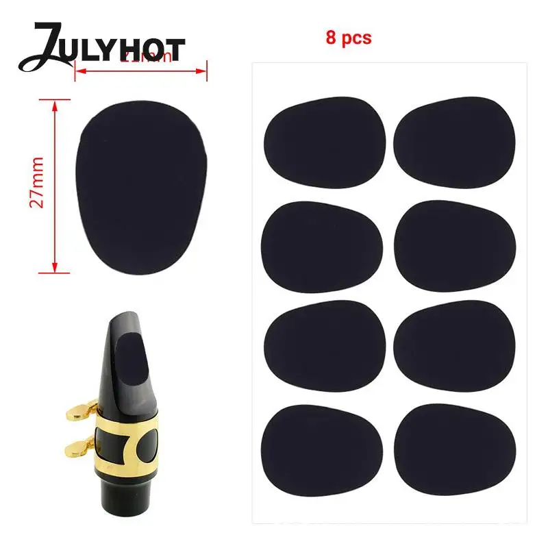 8Pcs Silicone Saxophone Tooth Pad Treble/Alto/Tenor Saxophone