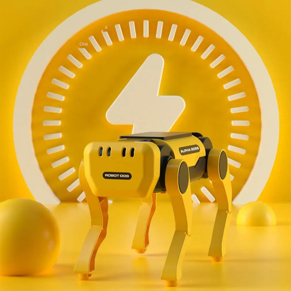 

Новая электрическая Механическая Собака на солнечной батарее, Детская обучающая сборка, научная техника, головоломка, игрушка, бионическая умная собака-робот