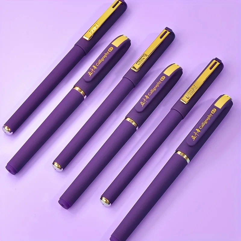 High Quality Purple Ink Gel Pens - Smooth Writing , 0 . 7mm, LargCapacity-Ldeal For Office And School Supplies- 3 / 6 / 12pcs 4