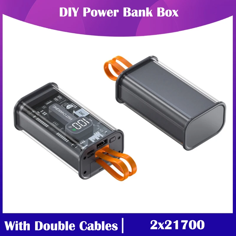 Battery Charger Box Power Bank 21700 Power Bank Case 21700 2 Battery